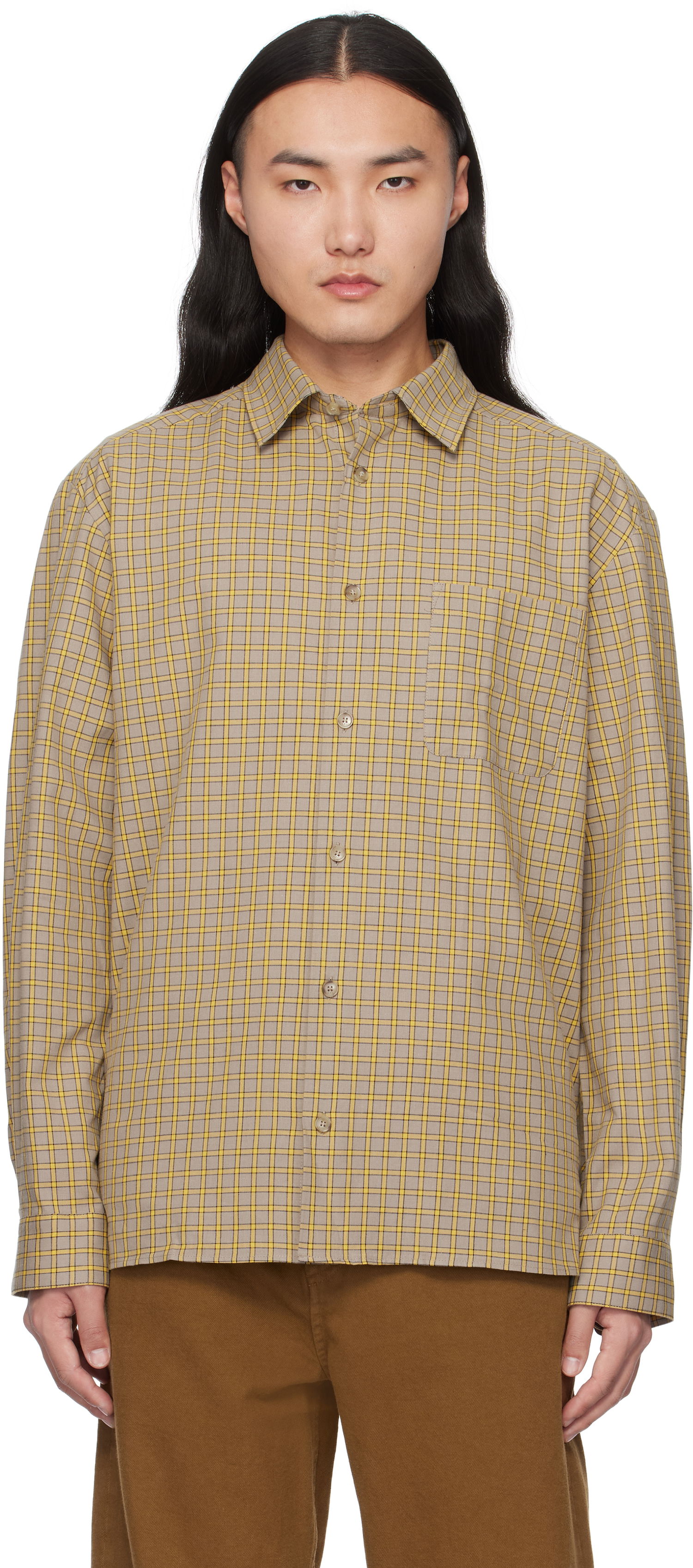 Košeľa A.P.C. Plaid Relaxed Shirt Béžová | COHFD-H12532, 0