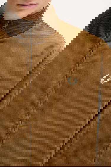 Bunda Fred Perry Fred Perry Corduroy Harrington Jacket Hnedá | J8546, 3