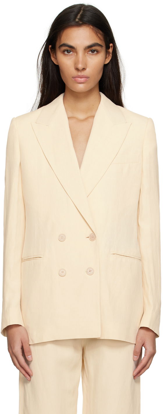 Bunda Stella McCartney Stella McCartney Double-Breasted Blazer Béžová | 6500313STA49, 0