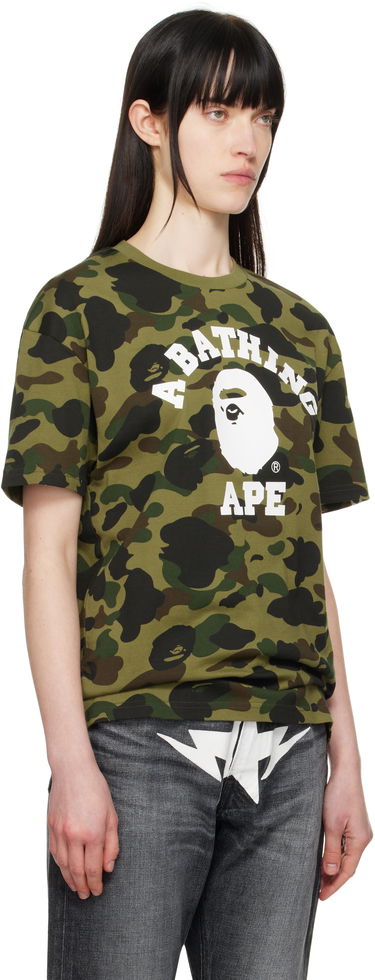 Tričko BAPE A Bathing Ape 1st Camo College Oversized Tee Zelené | 001CSL302002L, 1