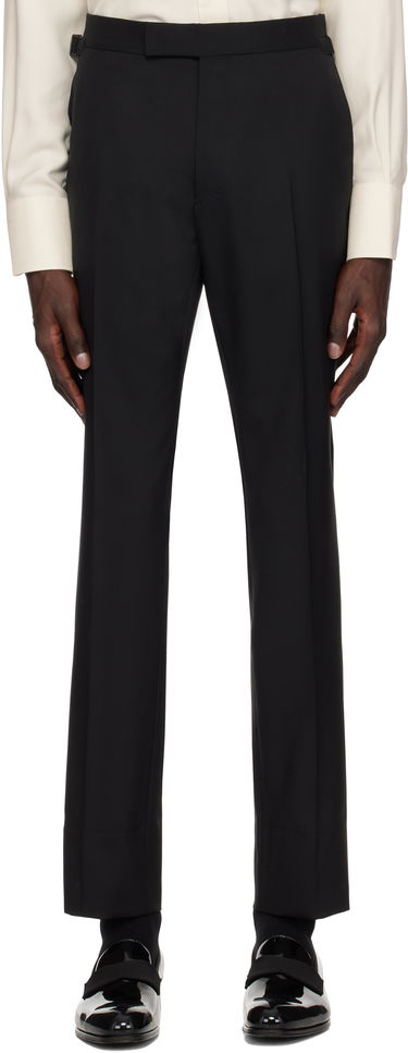 Nohavice Tom Ford Tom Ford Shelton Plain Weave Trousers Čierna | PLSS01-WOS02, 0