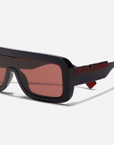 Slnečné okuliare Dolce & Gabbana Dolce & Gabbana Dg Logo Rectangular Shield Sunglasses Onesize Čierna | VG601FVN9759V000, 3