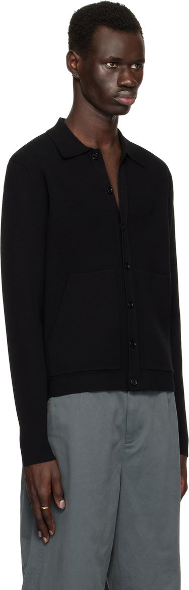 Sveter Dries Van Noten Dries Van Noten Spread Collar Knit Cardigan Čierna | 251-021228-1701, 1