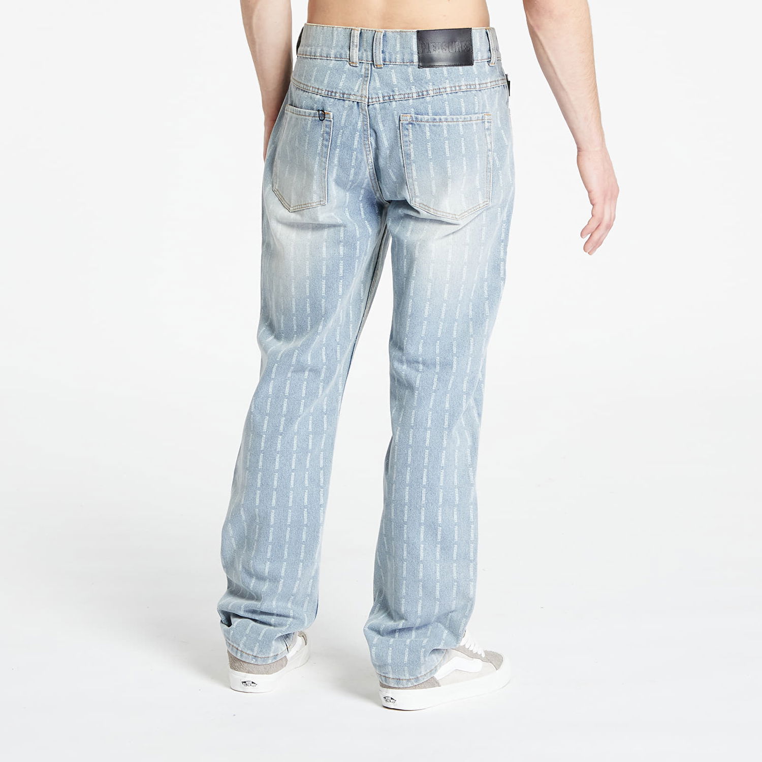 Džínsy Pleasures Impact Pinstripe Denim Jeans Tyrkysová | P23W005 BLUE, 1