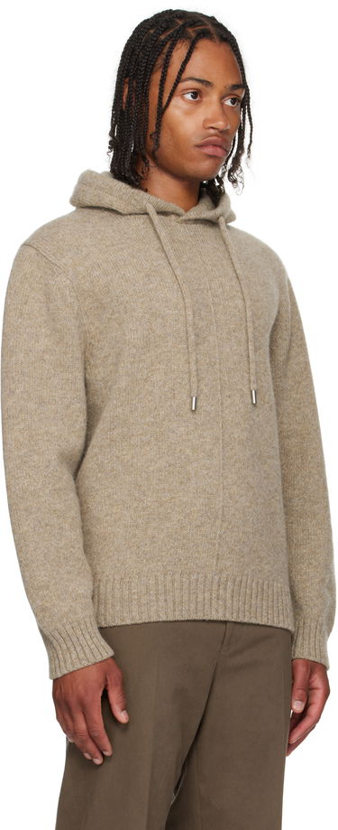 Mikina FERRAGAMO Ferragamo Knit Hoodie Béžová | 786243, 1