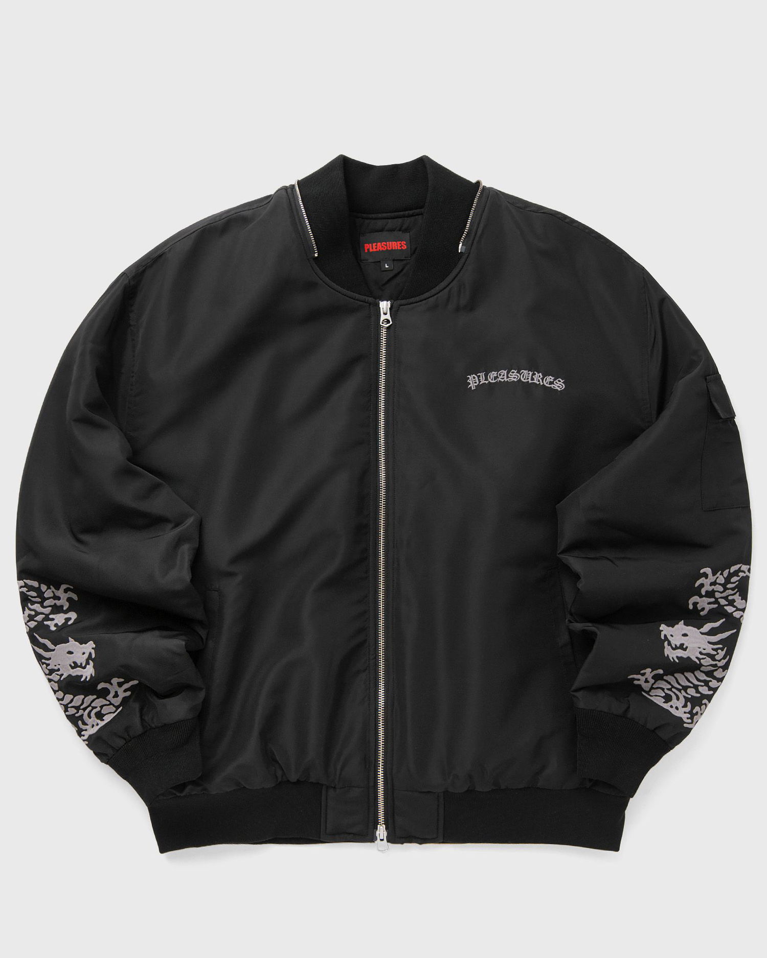 Bomber bunda Pleasures Dragon Print Bomber Jacket Čierna | P25SP003-BLACK, 1