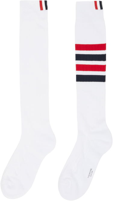 Ponožky Thom Browne Thom Browne Striped Knee-High Socks Biela | MAS085A-01690, 1