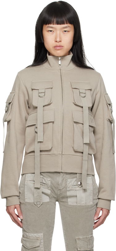 Mikina Blumarine Cargo Pocket Sweatshirt Béžová | A344F002A, 0