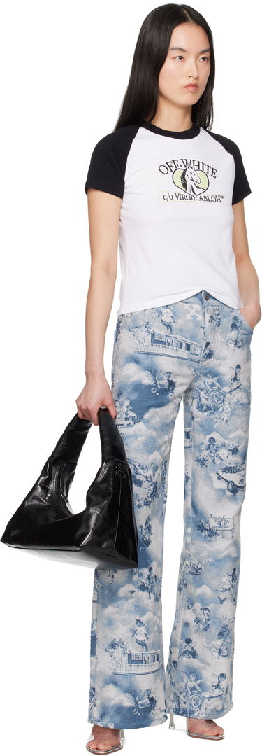 Tričko Off-White Off-White Horse Billboard Raglan T-Shirt Biela | OWAA137S25JER0010110, 3