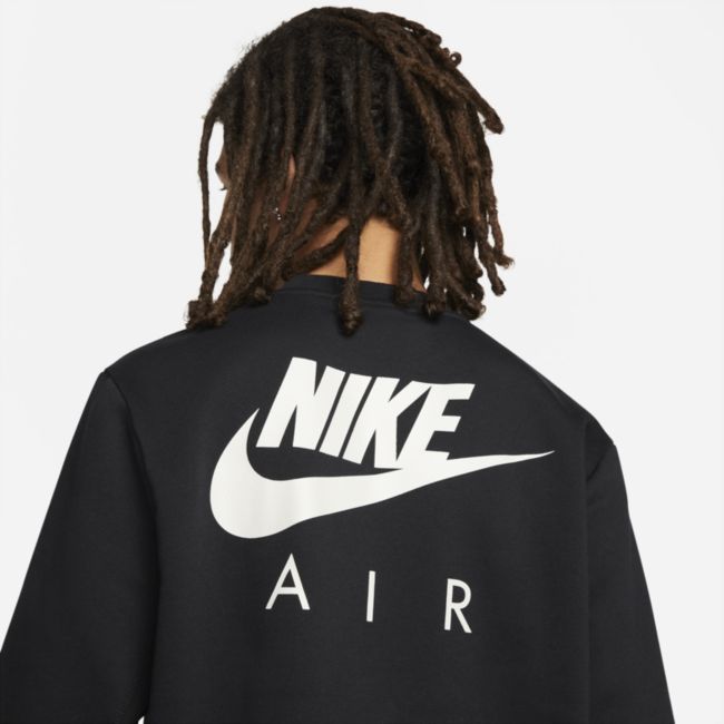 Mikina Nike Brushed-Back Fleece Crew Čierna | DM5207-010, 0