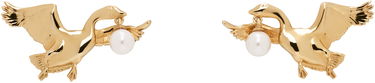 Náušnice Moschino Moschino Archive Goose Pearl Drop Earrings Metalická | 25171A910784011607, 0