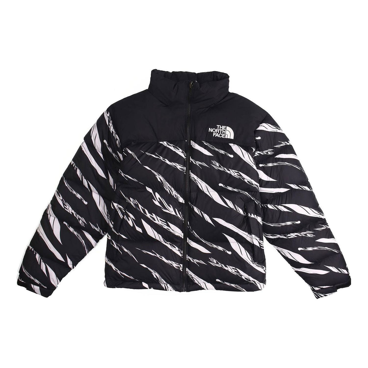 Prešívaná bunda The North Face Nuptse Print Puffer Down Jacket Čierna | NF0A5AXQ-Y3F, 0