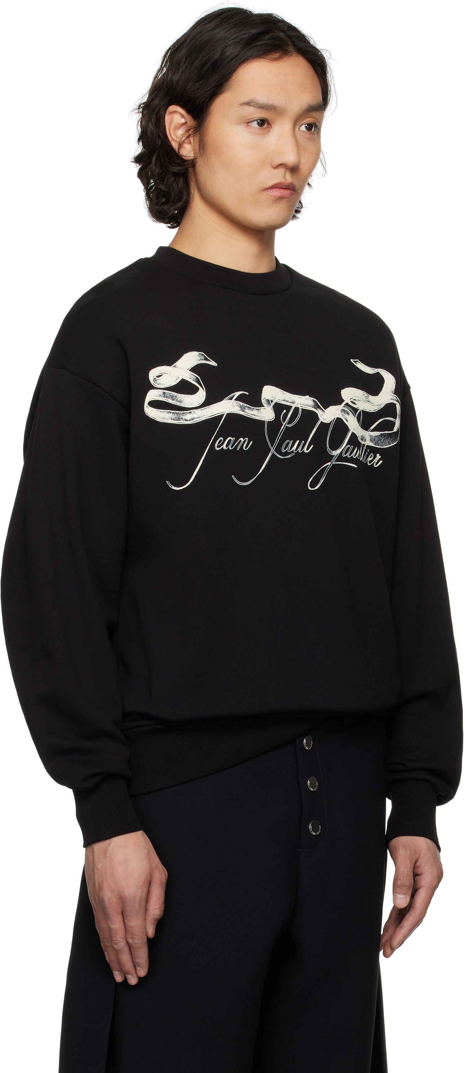 Mikina Jean Paul Gaultier Jean Paul Gaultier Tattoo Ruban Sweatshirt Čierna | 25/34-F-SW052I-J091-0005, 1