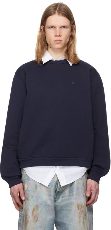 Mikina Acne Studios Acne Studios Crew Neck Fleece Sweatshirt Navy | CI0187-, 0