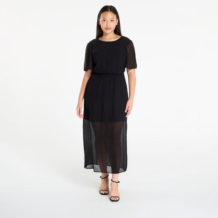 Šaty Samsoe Samsoe Samsøe Samsøe Salucindy Sheer Maxi Dress Čierna | F25300067_CLR000021