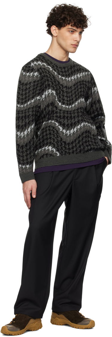 Sveter Dime Houndstooth Knit Sweater Šedá | DIMEHO247COA, 3