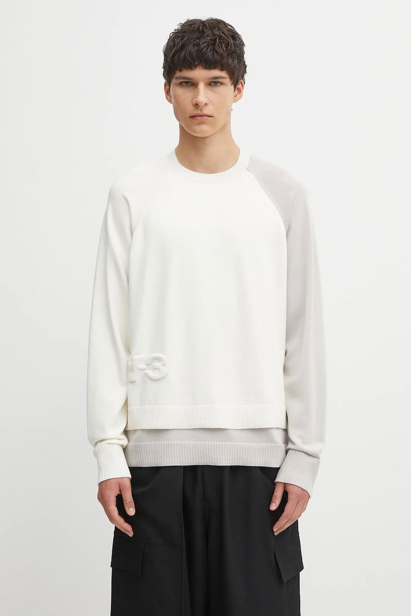 Sveter Y-3 Y-3 Logo Knit Sweater Biela | KB4642