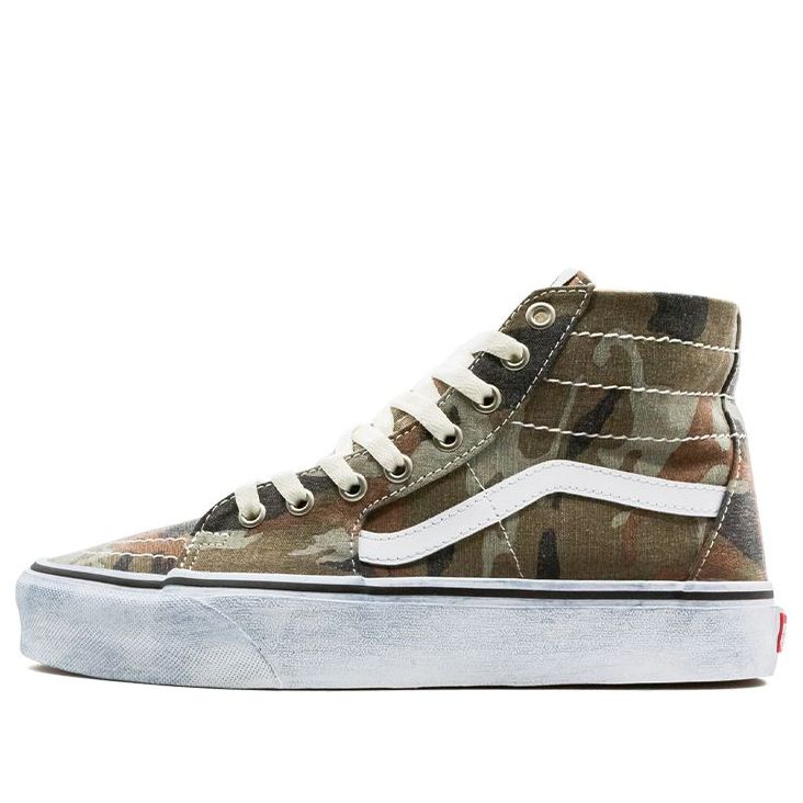 Tenisky a topánky Vans Sk8-HI Tapered Washed Camo Zelené | VN0A4U1619W