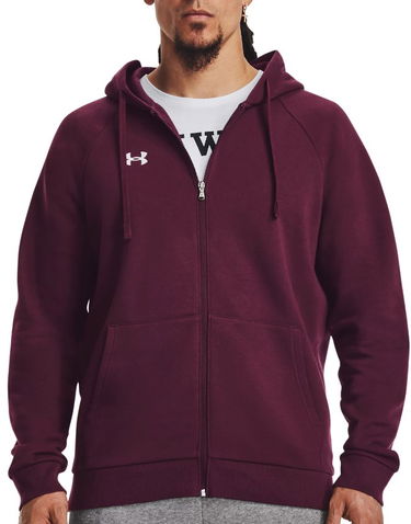Mikina Under Armour Rival Fleece FZ Vínová | 1379767-600, 0