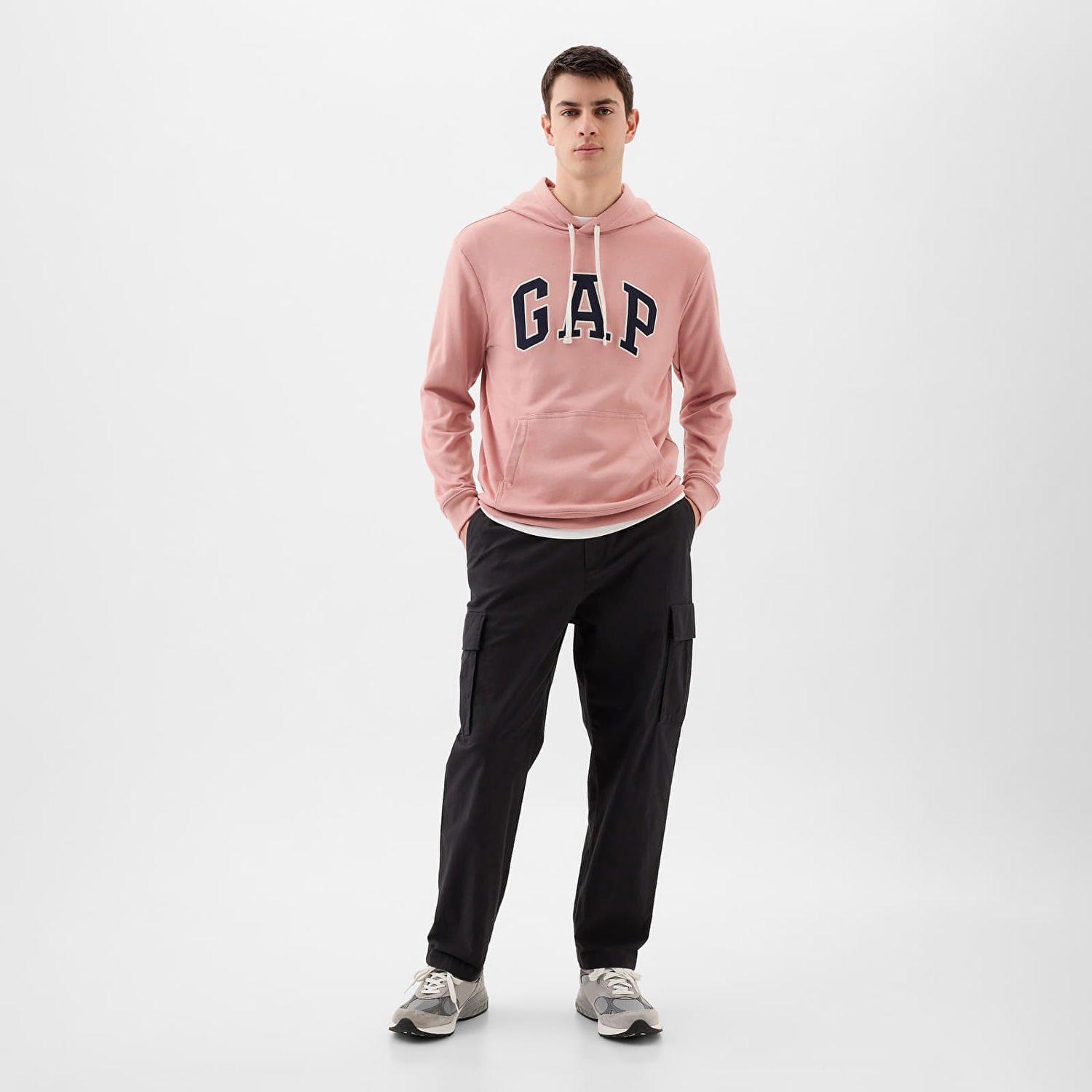 Mikina GAP French Terry Pullover Logo Hoodie Pink Rosette 16-1518 Ružová | 868460-01, 1