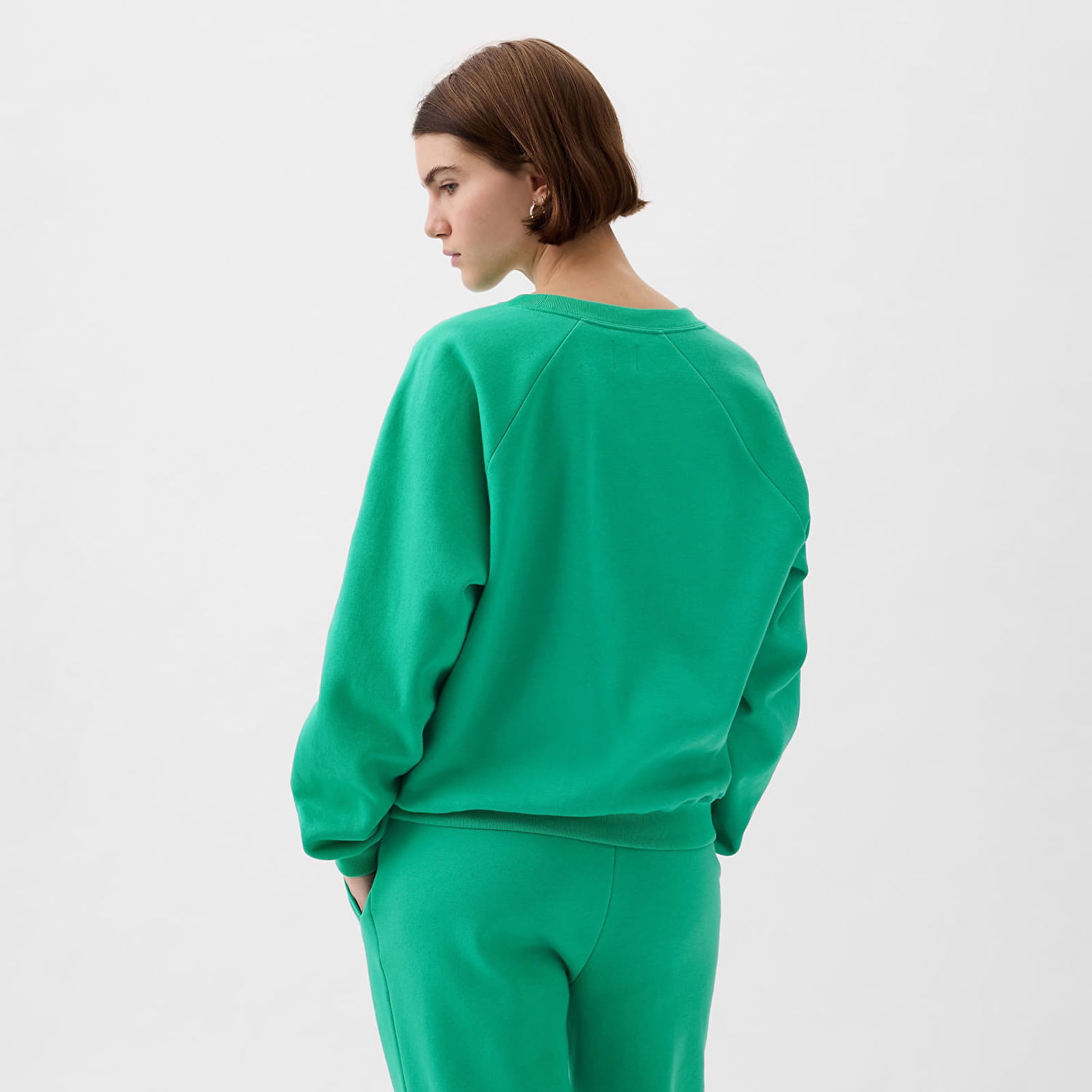 Mikina GAP Raglan Pullover Crewneck Logo Sweatshirt Simply Green Zelené | 765585-20, 1