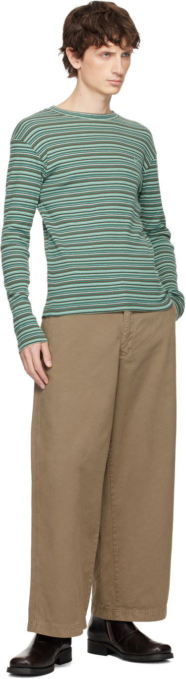 Nohavice ERL Wide-Leg Chino Trousers Hnedá | ERL11P014, 3