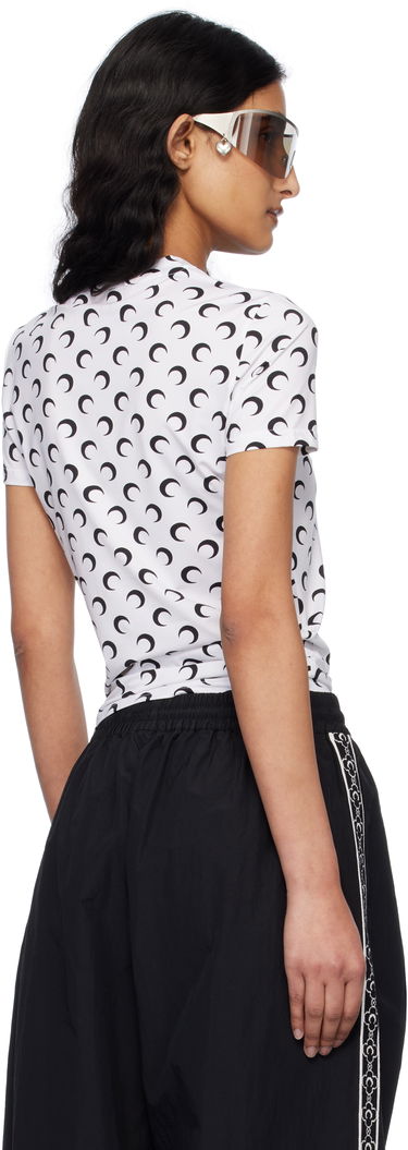 Tričko Marine Serre Short Sleeves T-Shirt with Moon Print Červená | UTS001A CJER0001, 2
