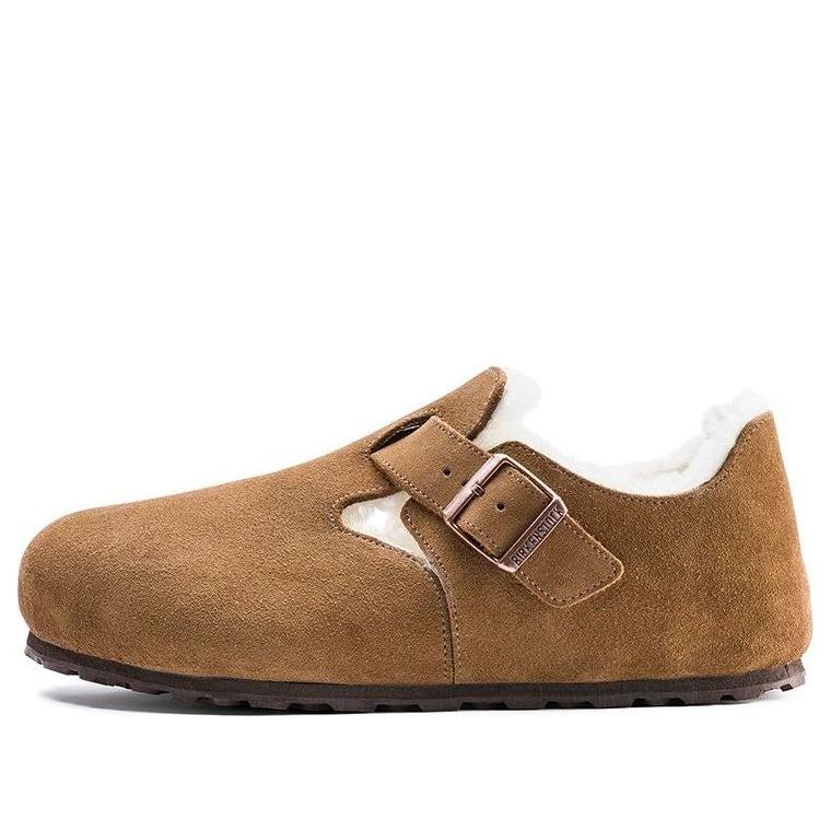 Tenisky a topánky Birkenstock London Shearling Suede Narrow Fit Slippers Hnedá | 1014963