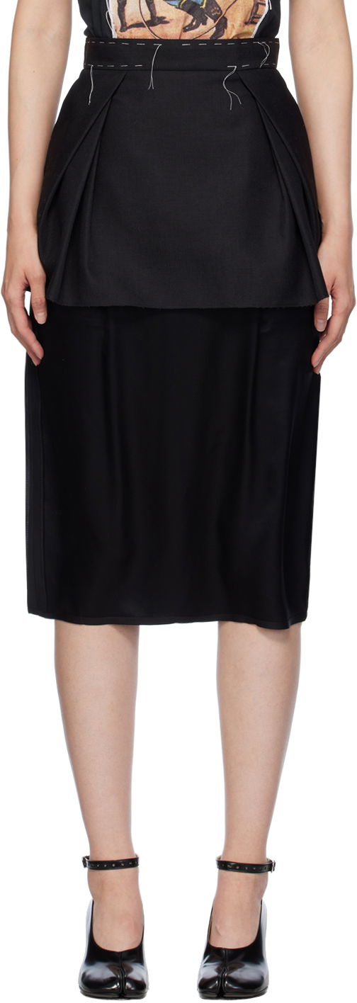Sukňa Maison Margiela Work-In-Progress Midi Skirt Čierna | S51ME0021 S78413, 0