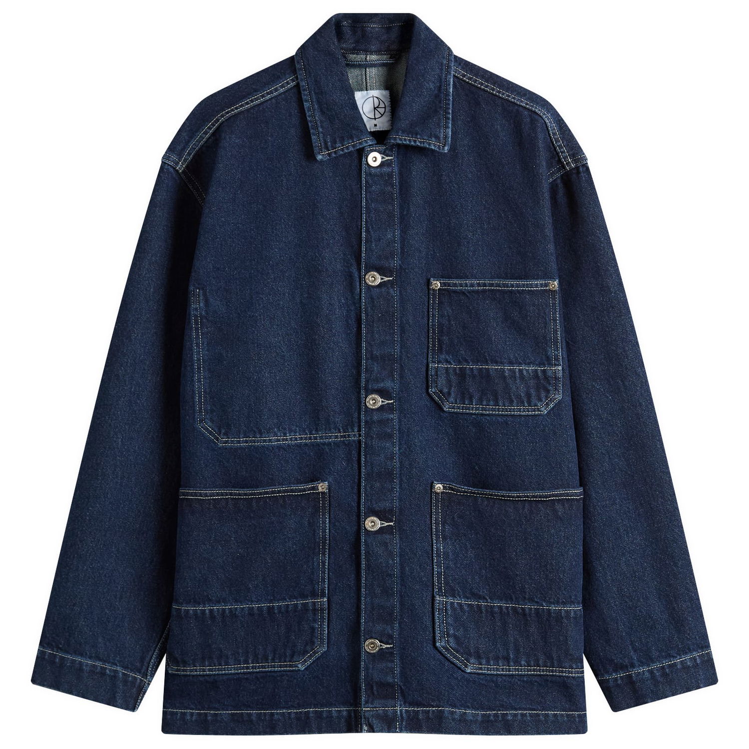 Bunda Polar Skate Co. Polar Skate Co. Ezra Denim Jacket, Size Large Modrá | PSC-SU25-38-IND, 1