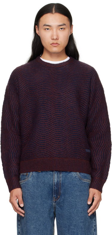 Sveter Dime Dime Mohair Wave Knit Sweater Vínová | DIMEFA254BUR, 0