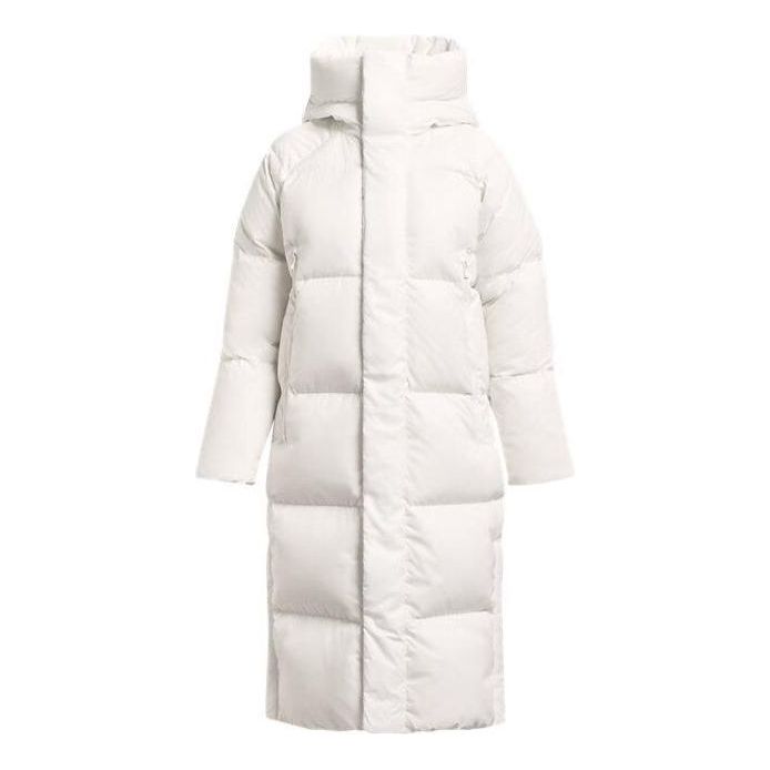 Prešívaná bunda Under Armour Long Puffer Jacket With Hood Biela | 1378857-112, 0