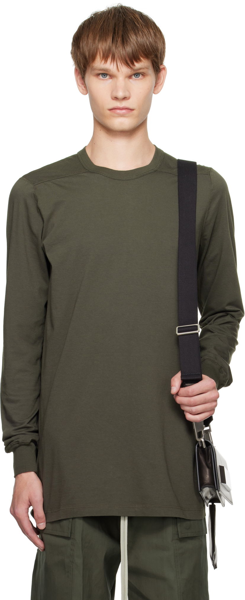 Tričko Rick Owens Rick Owens Concordians Level Long Sleeve T-Shirt Zelené | RU02E1266 JA