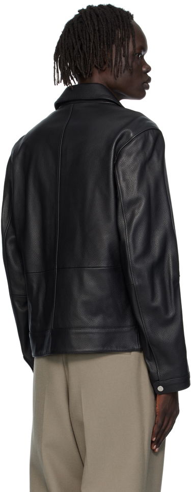 Bunda BOSS Regular-Fit Leather Jacket with Zip Closure Hnedá | 50543214, 2