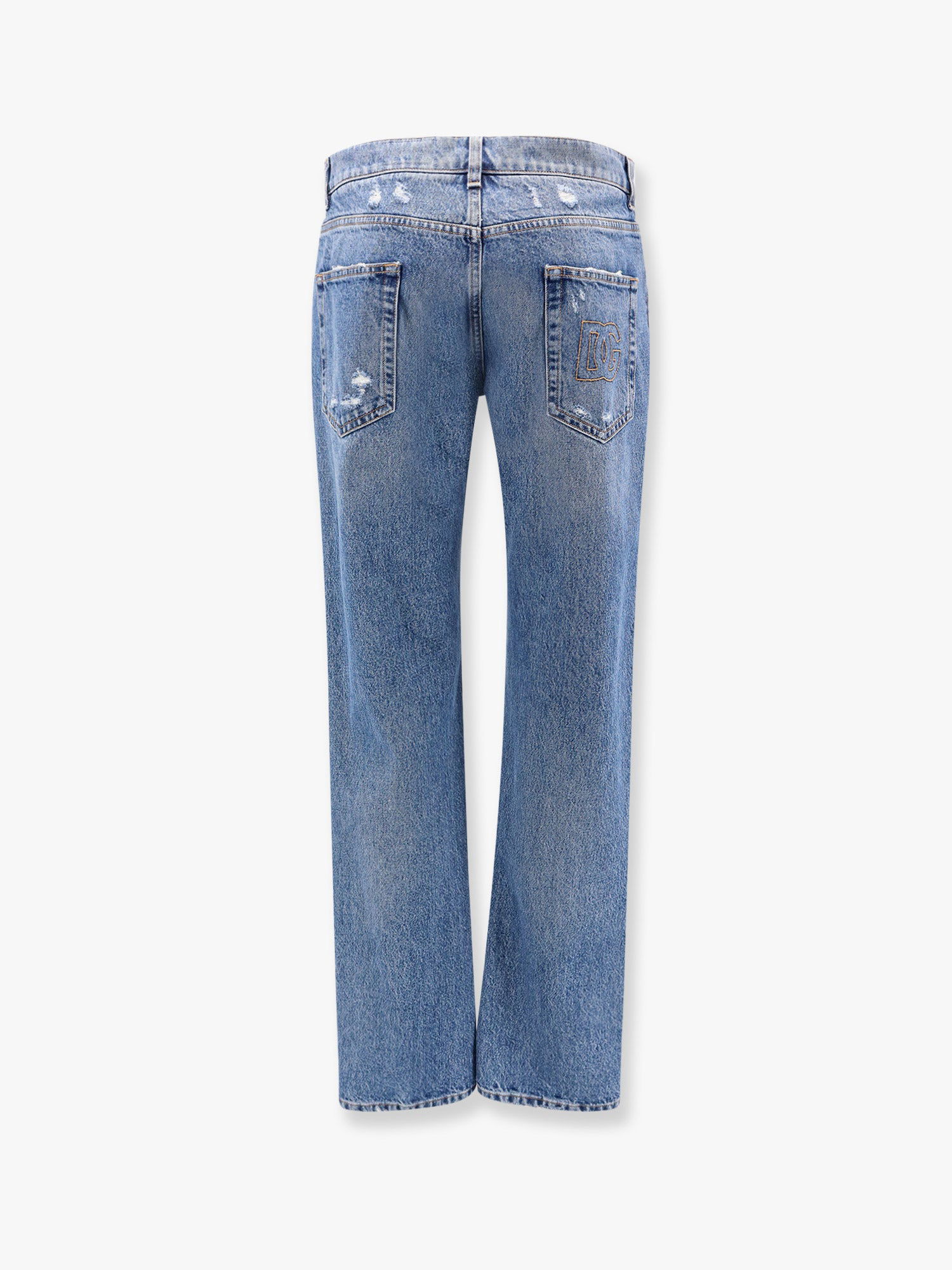Džínsy Dolce & Gabbana Distressed Straight-Leg Jeans Dolce & Gabbana Modrá | GP02XZG8MX2S9001, 1