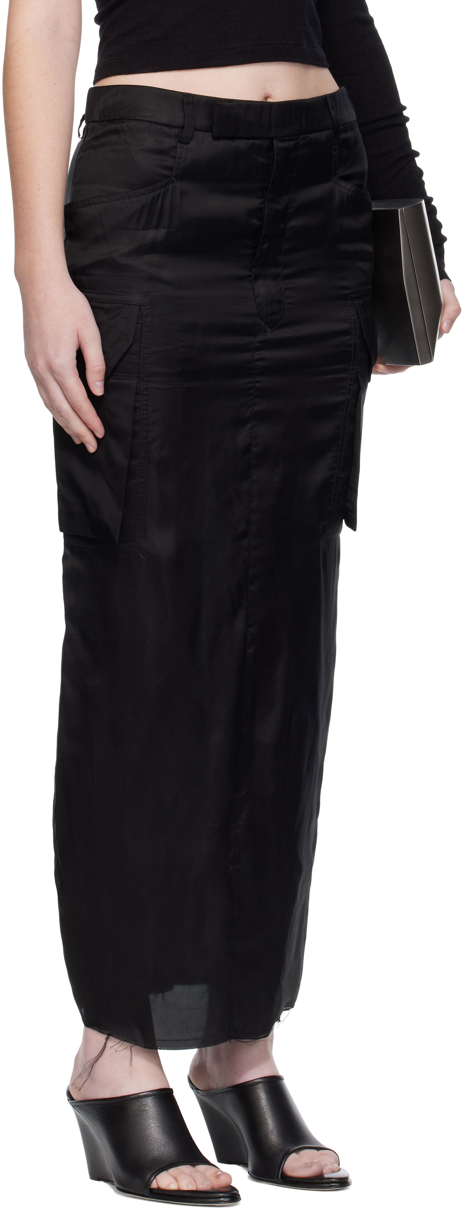 Sukňa Rick Owens Rick Owens Firbanks Midi Cargo Skirt Čierna | RP02E4379 K, 1