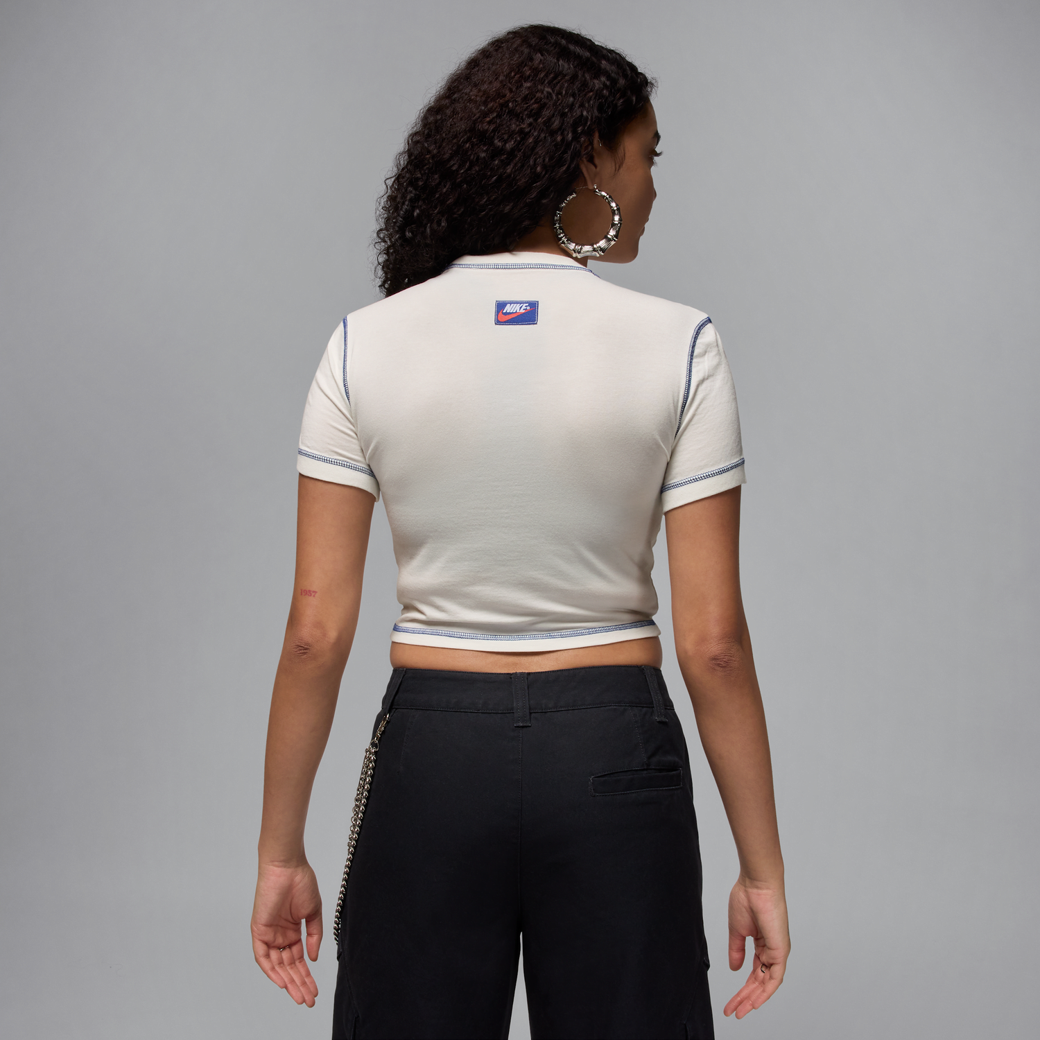 Crop Top Jordan Jordan Rare Air Cropped Short Sleeve T-Shirt Biela | IB2920-133, 1