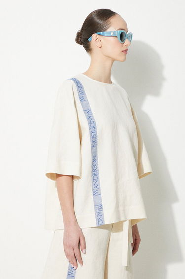 Tričko JW Anderson Boxy T-Shirt With Logo Béžová | TP0320-PG1483-046, 3