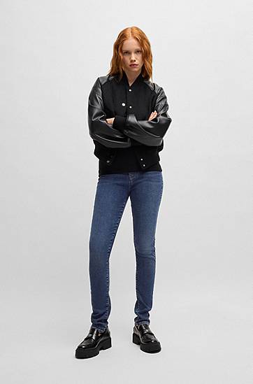 Džínsy BOSS Skinny Fit Stretch Denim Jeans Modrá | 50530308, 1
