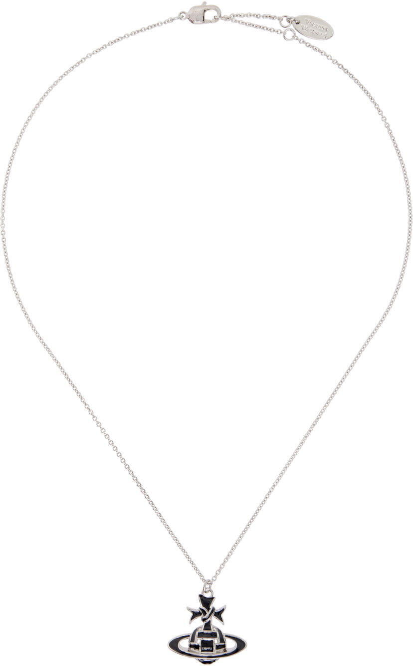 Náhrdelník Vivienne Westwood Vivienne Westwood Ribbon Bas Relief Pendant Necklace Metalická | 630203FJ-02P107-