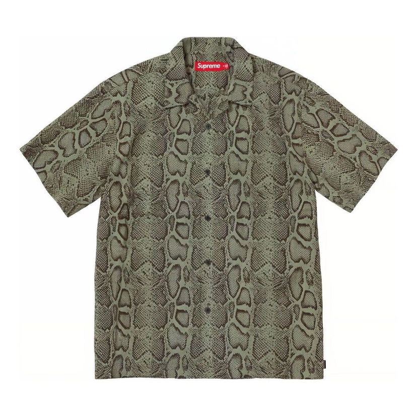 Košeľa Supreme Snakeskin Short Sleeve Shirt Zelené | SUP-SS24-101