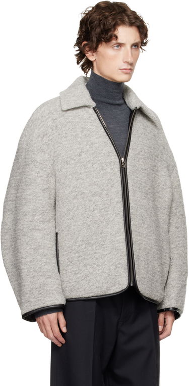 Bunda JW Anderson JW Anderson Contrast Trim Full-Zip Jacket Šedá | JK0394-PG1820, 1
