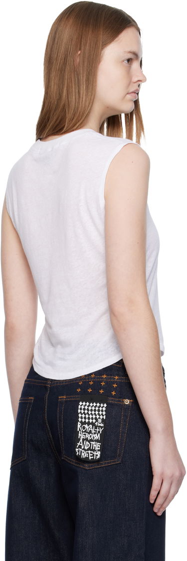 Tielko Ksubi Ksubi Motor Oil Moss Cropped Tank Top Biela | WFA25TA003, 2