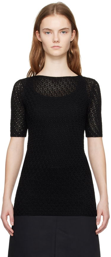 Tričko TOTEME TOTEME Slim Knit T-Shirt Čierna | 242-WRT2837-YA0040, 0