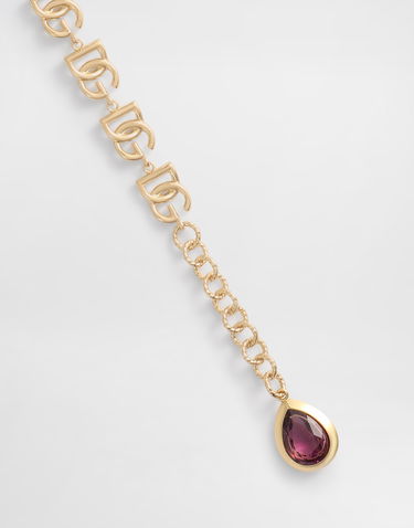 Náramok Dolce & Gabbana Dolce & Gabbana Gold Metal Logo Bracelet with Purple Charm Metalická | WBR6M4W1111ZOO00, 2