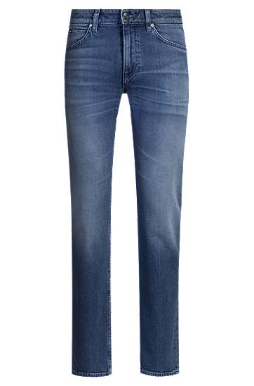 Džínsy BOSS Delaware Slim-Fit Comfort-Stretch Jeans Modrá | 50538537, 0