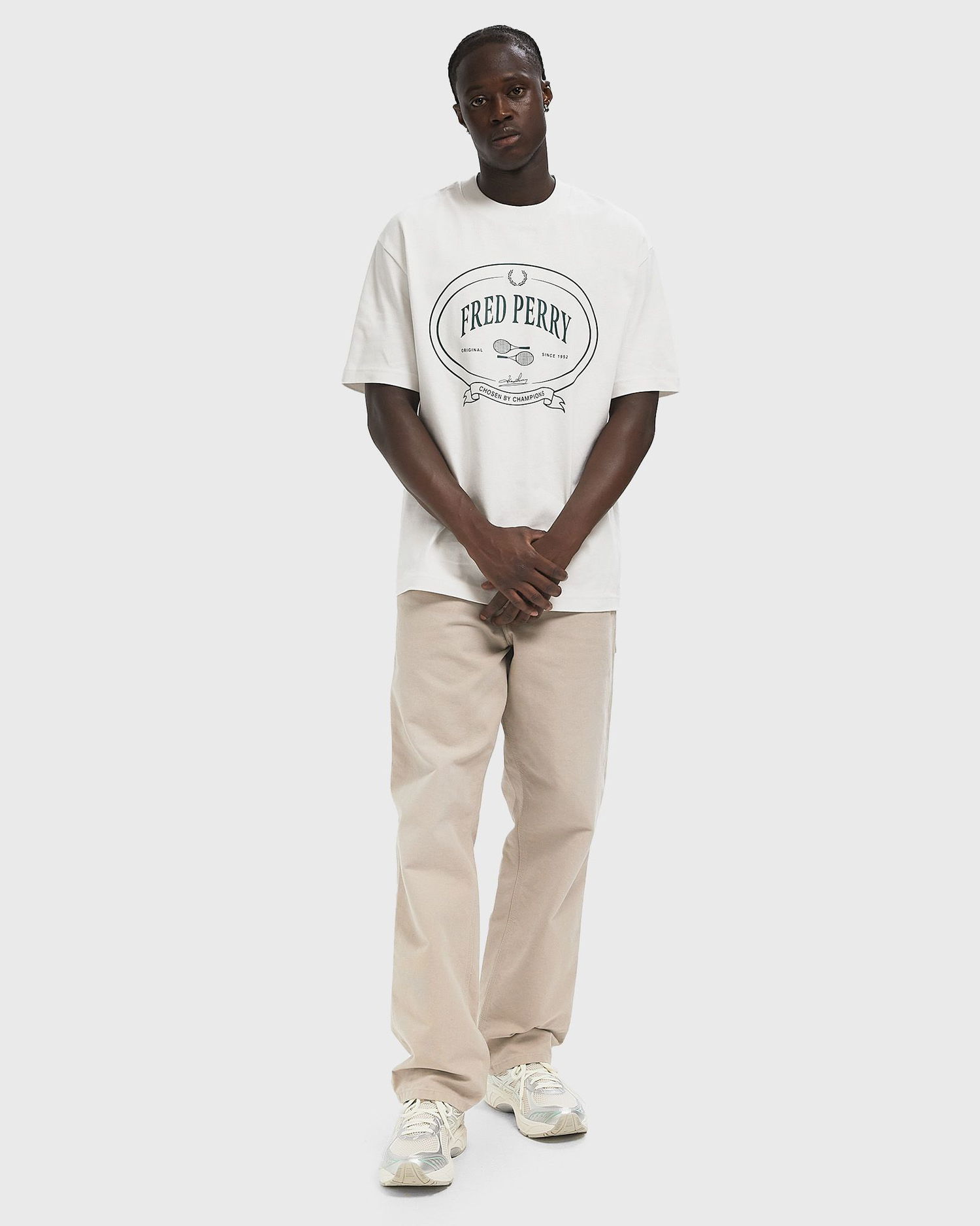 Tričko Fred Perry Fred Perry Chosen By Champions Graphic T-Shirt Biela | M1316-129, 1