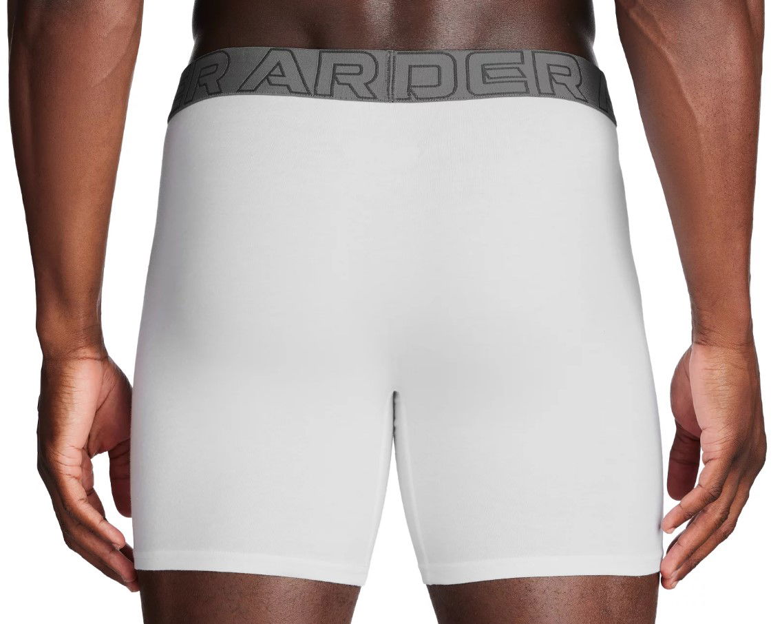 Boxerky Under Armour Perf Cotton 6in-WHT Biela | 1383889-100, 1