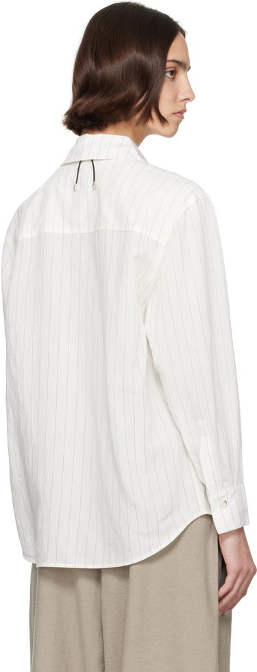 Košeľa Nanushka Nanushka Fryda Pinstriped Button-Down Shirt Biela | NW25SSTP26400, 2