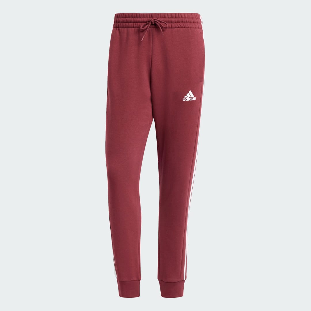 Essentials Fleece 3-Stripes Tapered Cuff Sweatpants